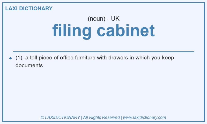 Definition filing cabinet in British English