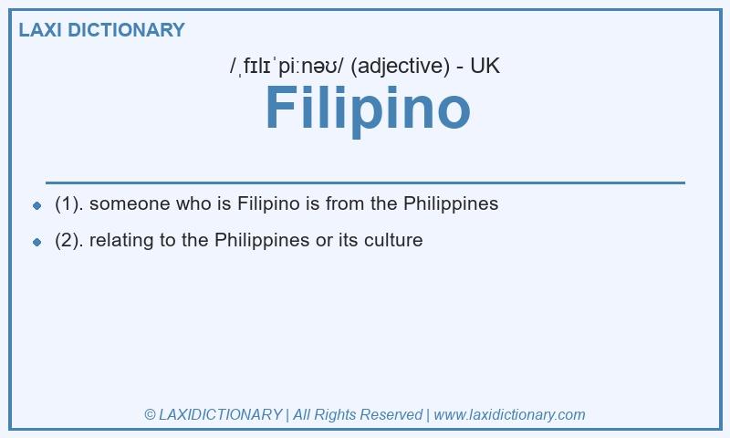 Definition Filipino in British English