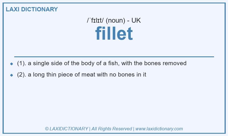 Definition fillet in British English