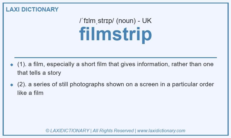 Definition filmstrip in British English