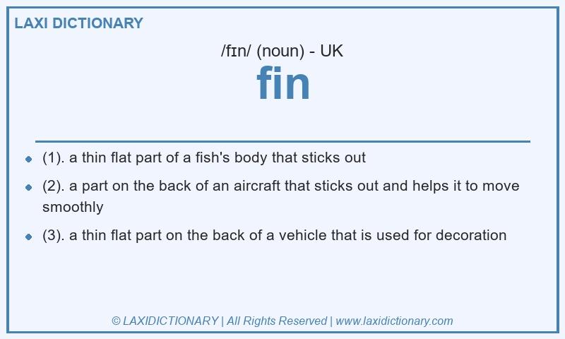 Definition fin in British English
