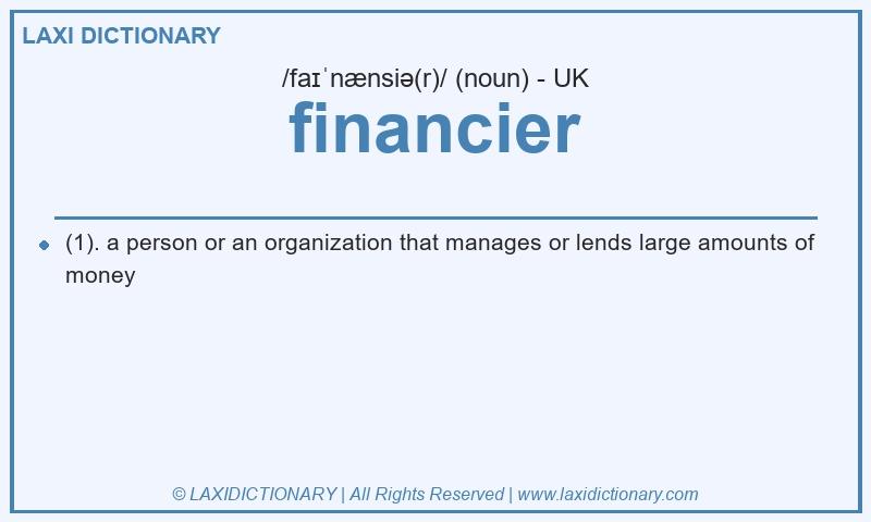 Definition financier in British English