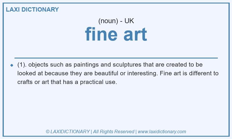 Definition fine art in British English