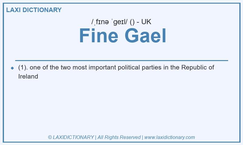 Definition Fine Gael in British English