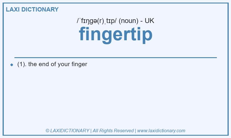 Definition fingertip in British English