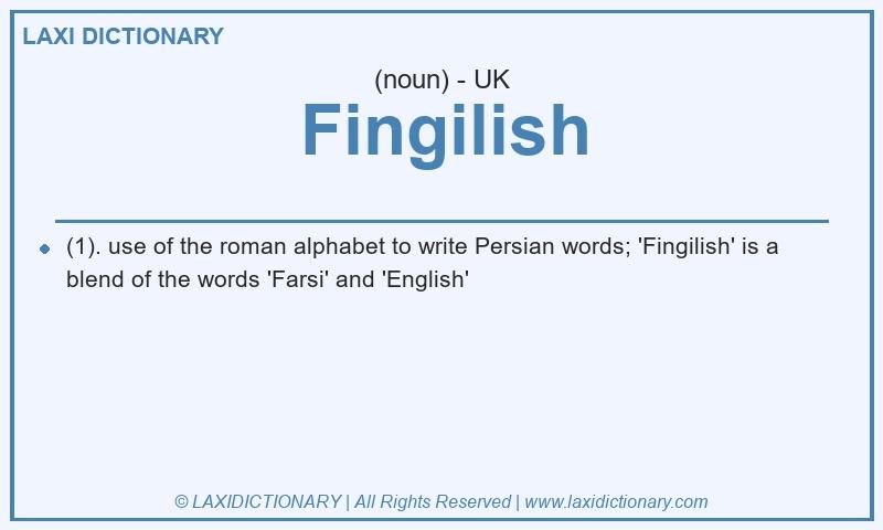 Definition Fingilish in British English