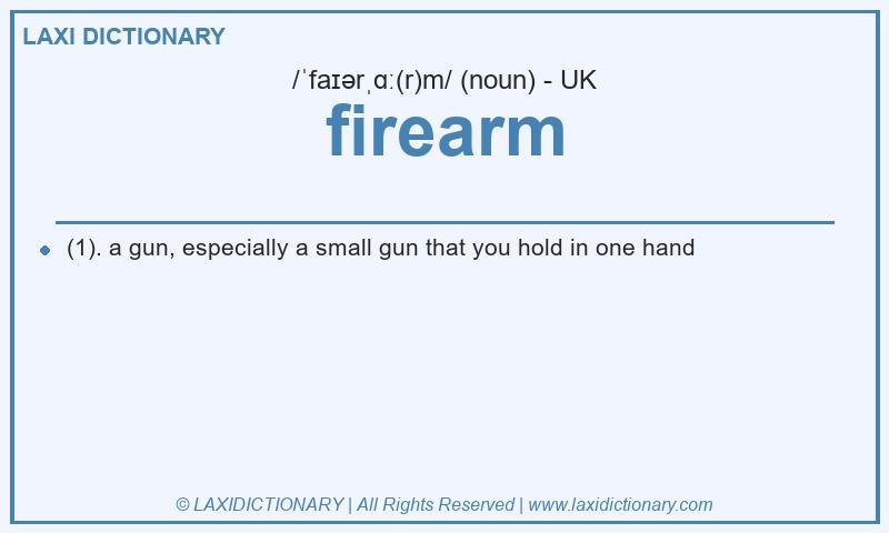 Definition firearm in British English