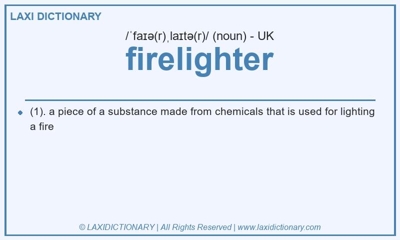 Definition firelighter in British English