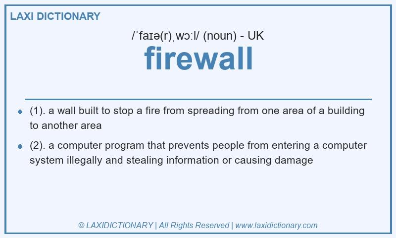 Definition firewall in British English