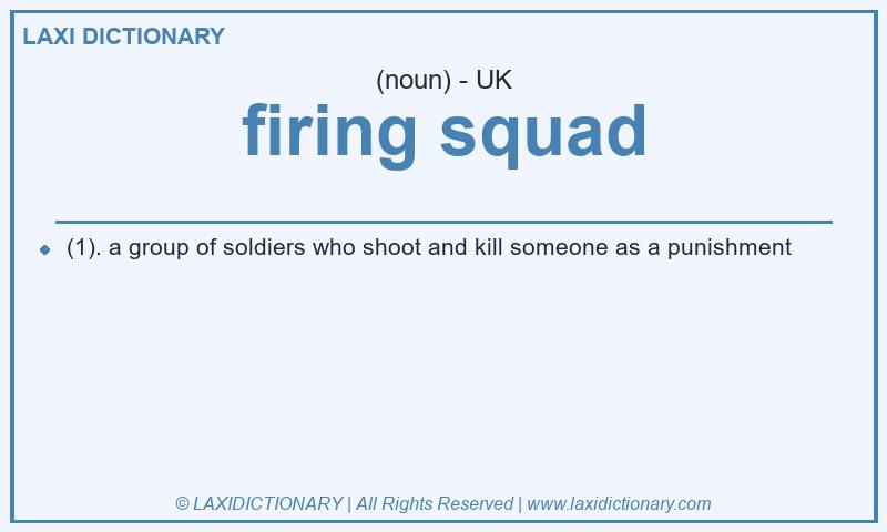 Definition firing squad in British English