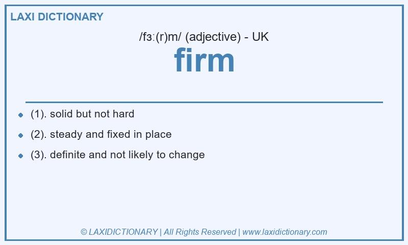 Definition firm in British English