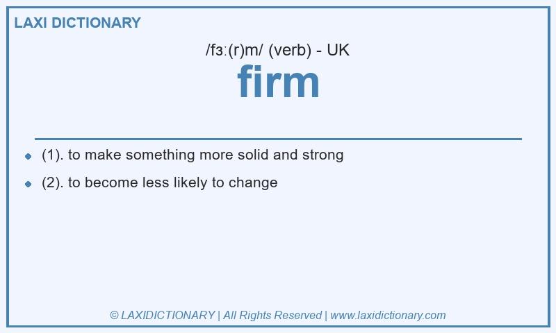 Definition firm in British English