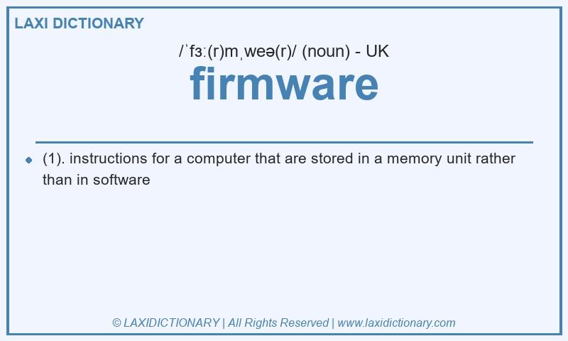 Definition firmware in British English