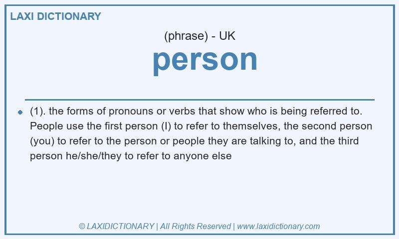 Definition  person in British English