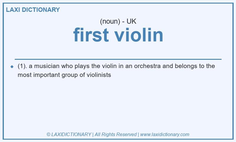 Definition first violin in British English