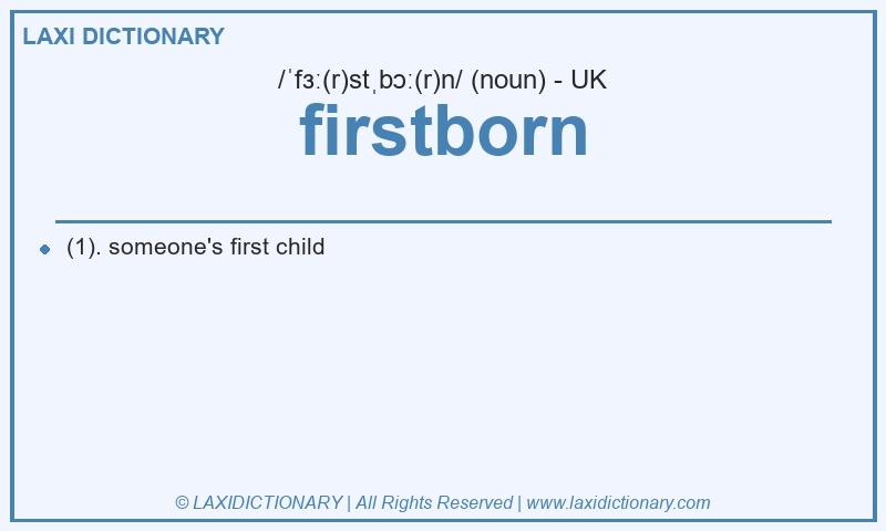Definition firstborn in British English