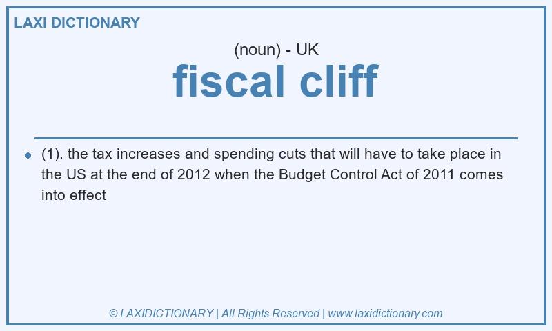 Definition fiscal cliff in British English