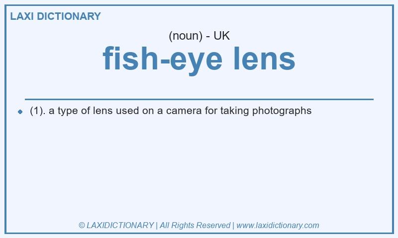 Definition fish-eye lens in British English