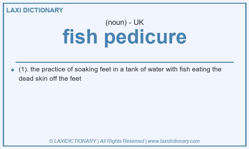 Definition fish pedicure in British English