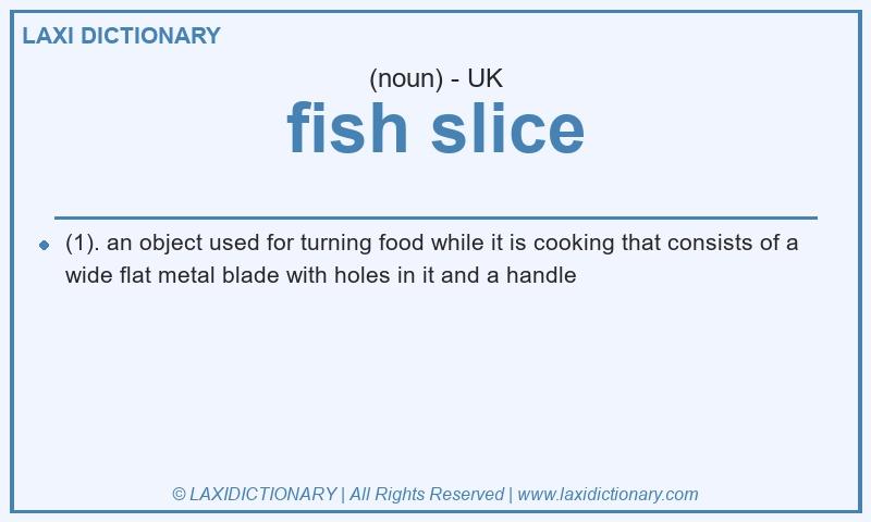 Definition fish slice in British English