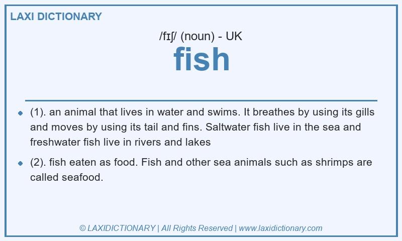 Definition fish in British English