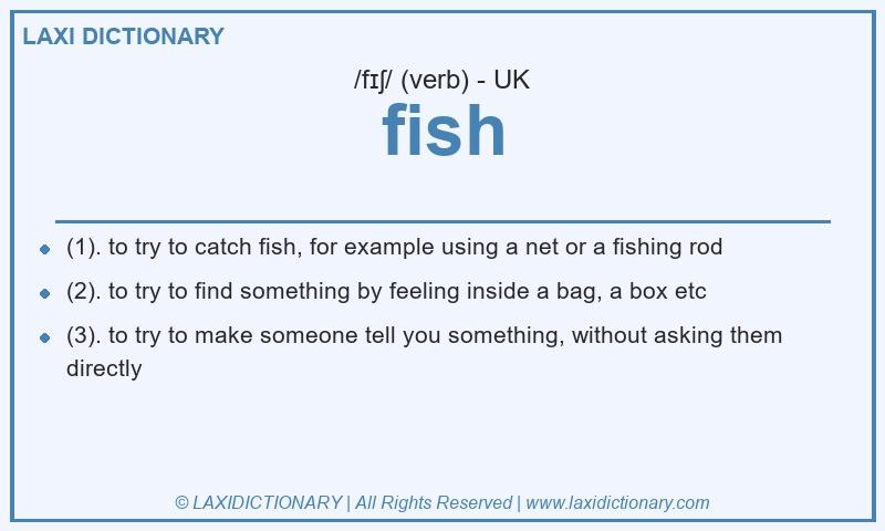 Definition fish in British English