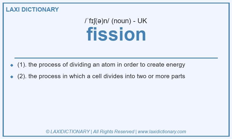 Definition fission in British English