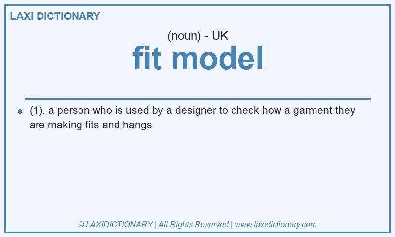 Definition fit model in British English