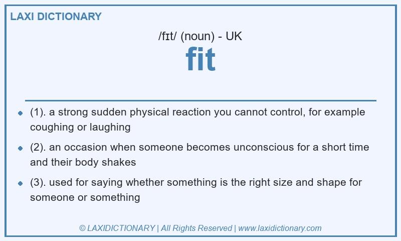 Definition fit in British English