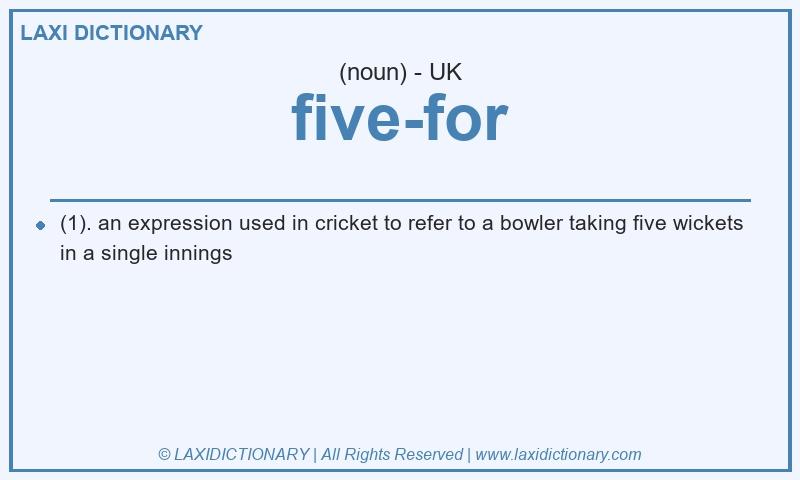 Definition five-for in British English