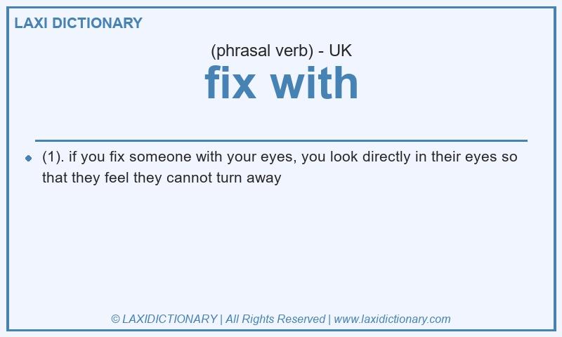 Definition fix with in British English