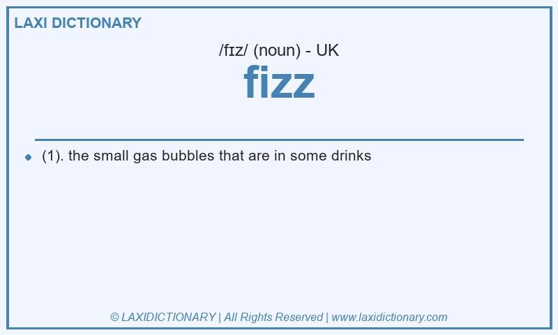 Definition fizz in British English