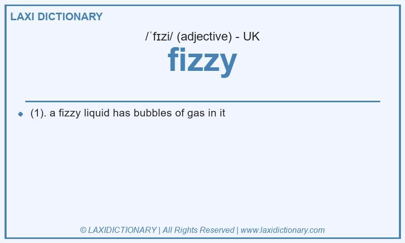Definition fizzy in British English