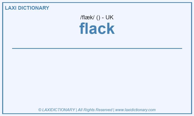 Definition flack in British English