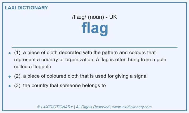 Definition flag in British English