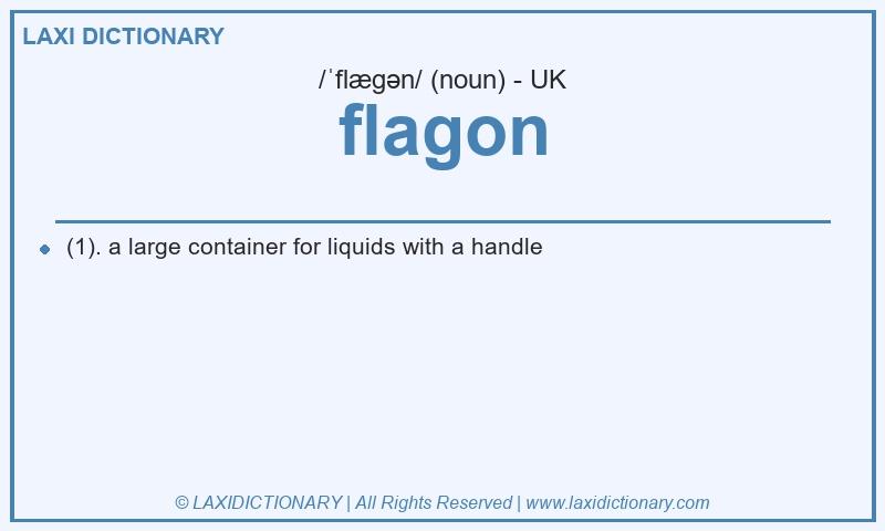 Definition flagon in British English