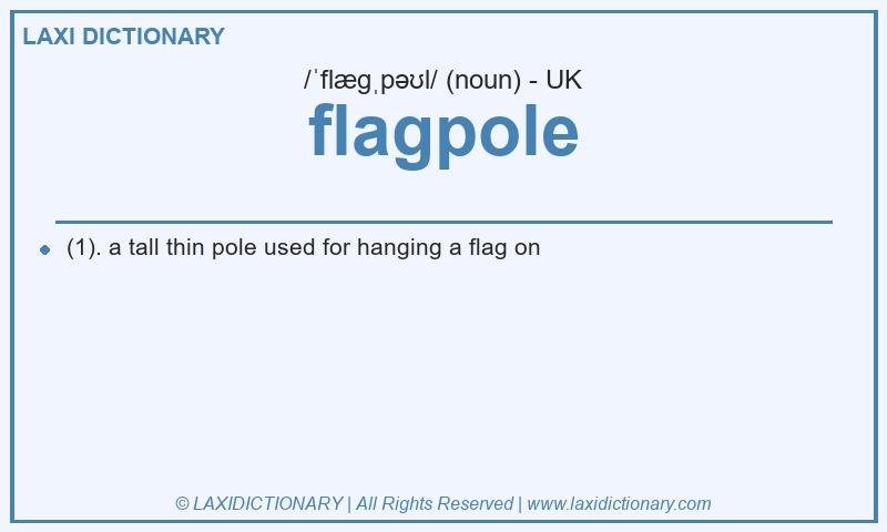 Definition flagpole in British English