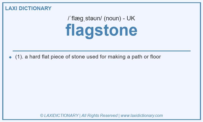 Definition flagstone in British English