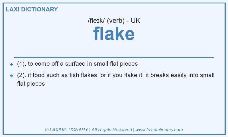 Definition flake in British English