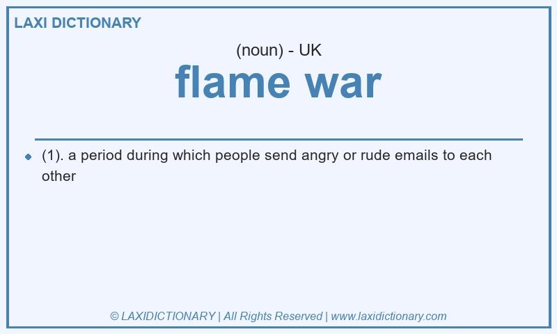 Definition flame war in British English