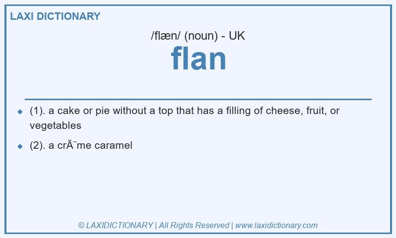 Definition flan in British English