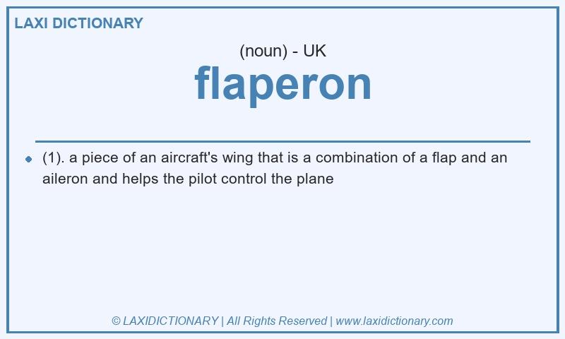Definition flaperon in British English