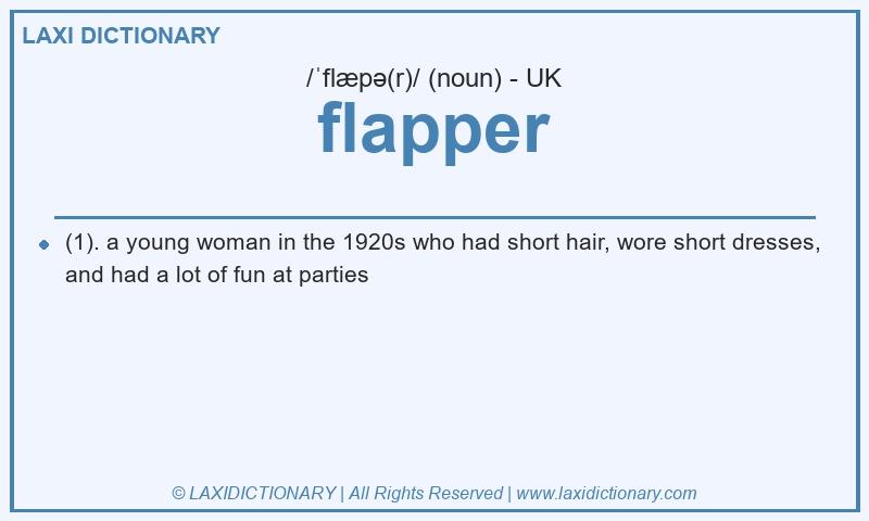 Definition flapper in British English
