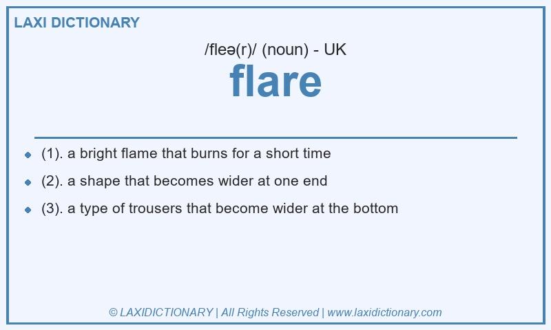 Definition flare in British English
