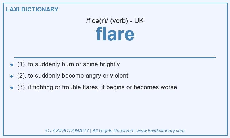 Definition flare in British English