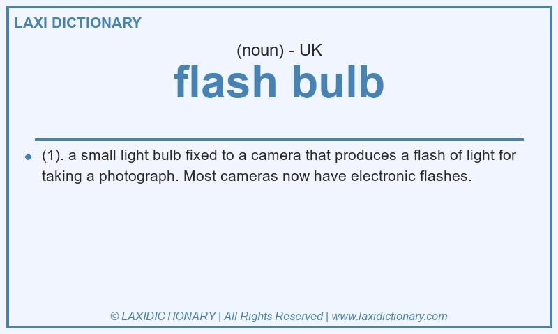 Definition flash bulb in British English