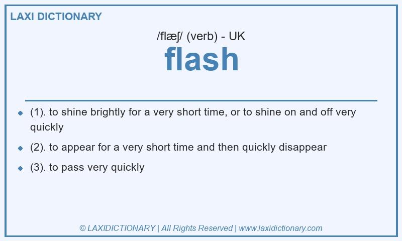 Definition flash in British English