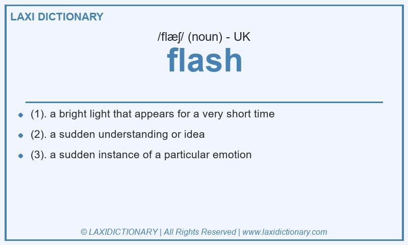 Definition flash in British English
