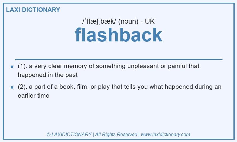 Definition flashback in British English