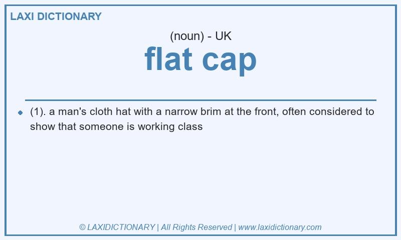 Definition flat cap in British English